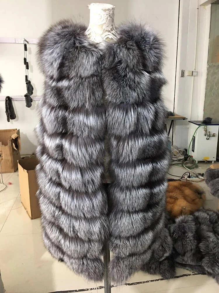 Alibaba Wholesale Adults Elegant Beautiful Women Real Fox Fur Vest