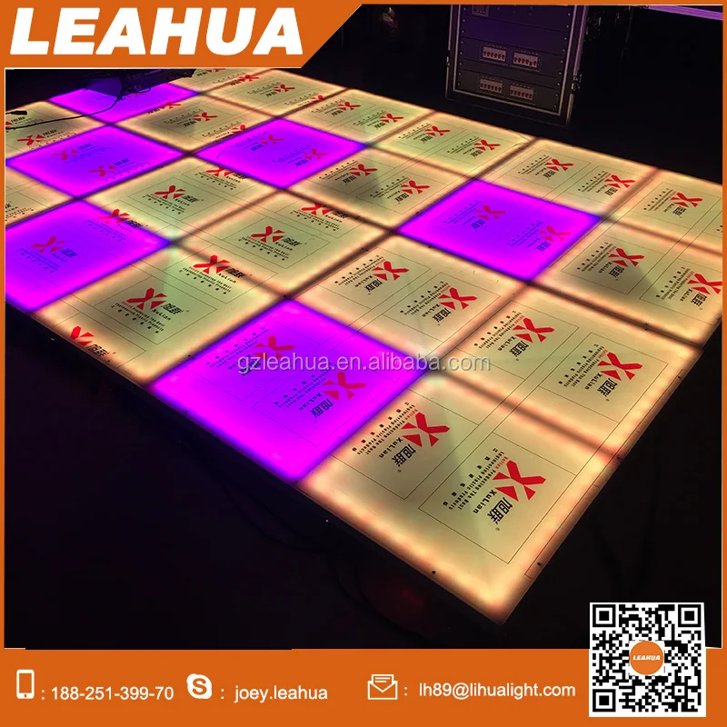 Открытый RGB светодиодный акриловый освещенный танцпол 432 шт. проекционный светильник IP65 DMX512 режим управления