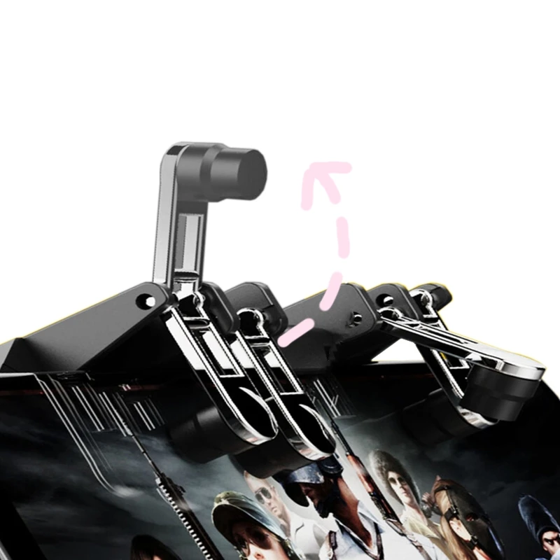 Game Helper AK66 MEMO Mobile Phone Game Handle For PUBG Six Finger All-In-One Mobile Controller Game Gamepad L1 R1 Trigger