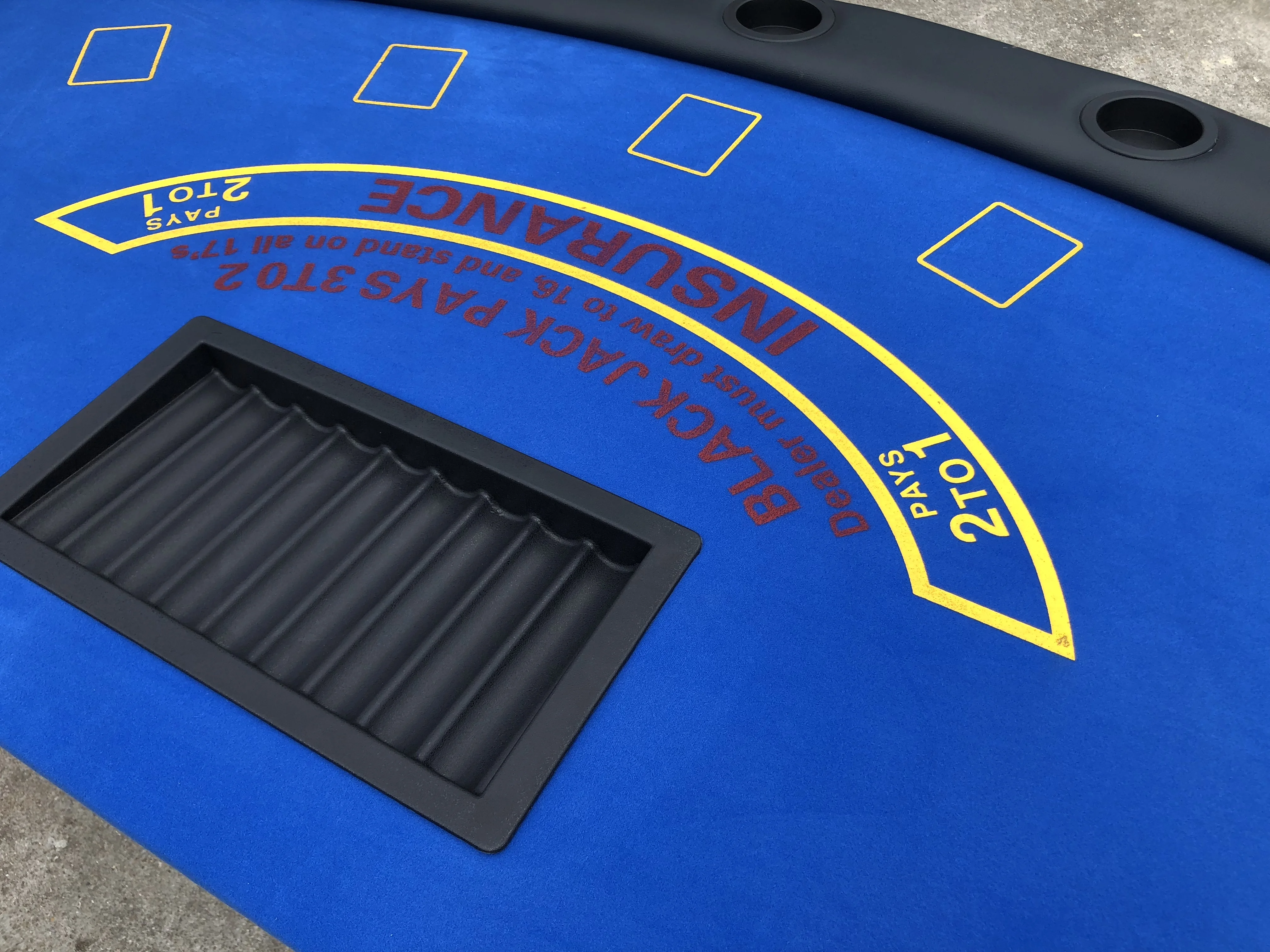 72' Foldable casino blackjack poker table for sale