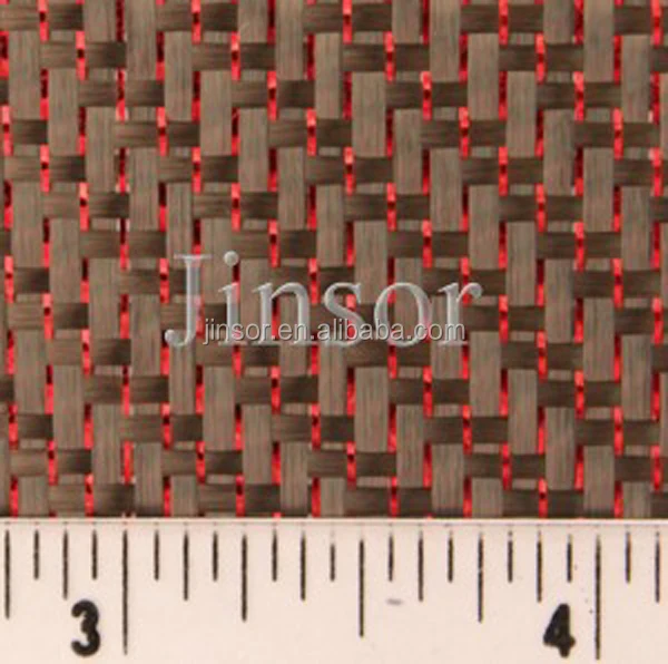 Red carbon fiber cloth