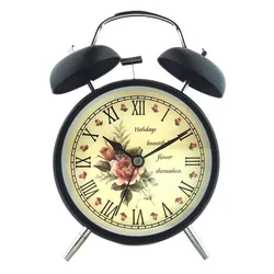 Wholesale Stock  Retro Countryside 3 Inch Mute Night Light Alarm Clock