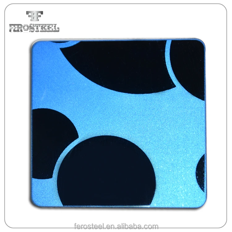 Холоднокатаная 4*8 размеров синий pvd-покрытие цвета гравированный лист нержавеющей стали