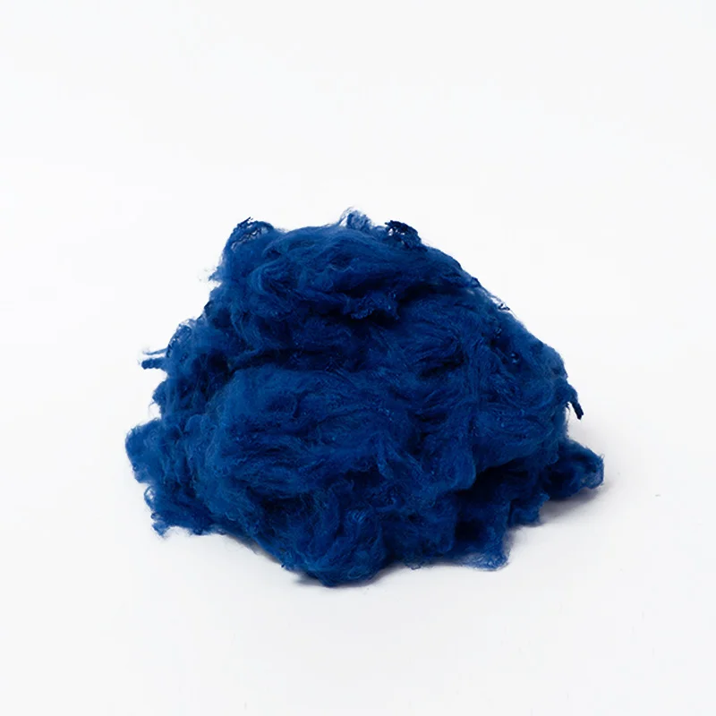 1 5 D  Pet Bottle To Polyester Staple Fiber Line  Regenerated Color Fiber Polyester   Cotton And Polyester For Spinningr