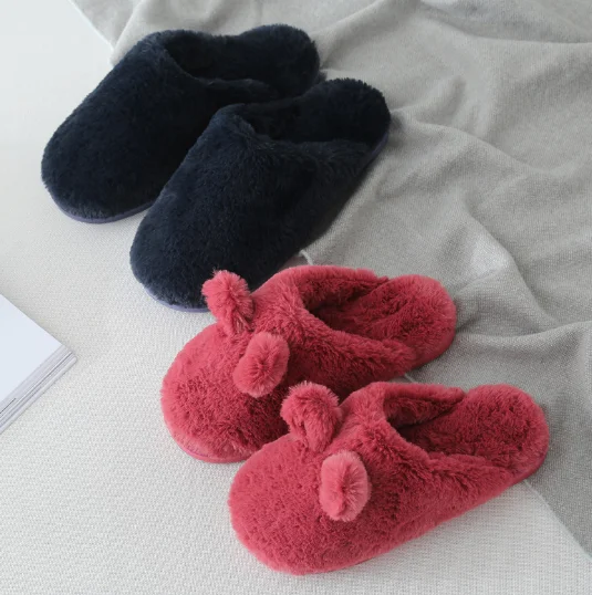 Slippers for Women Fluffy Slip On House Memory Foam Plush Cute Animal Slippers  Indoor Home Slippers