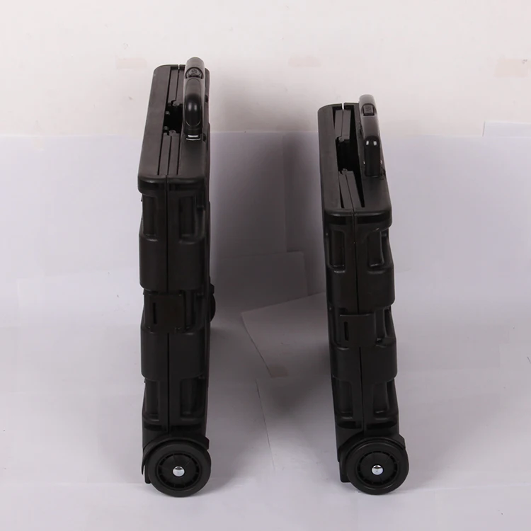 25KG Foldable Multi-function Rolling Shopping Cart /Two-wheeled Plastic Handle Utility Cart