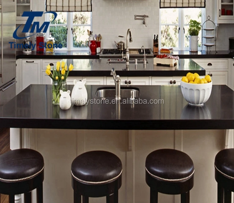 
natural black stone outdoor indoor model dining table tops 