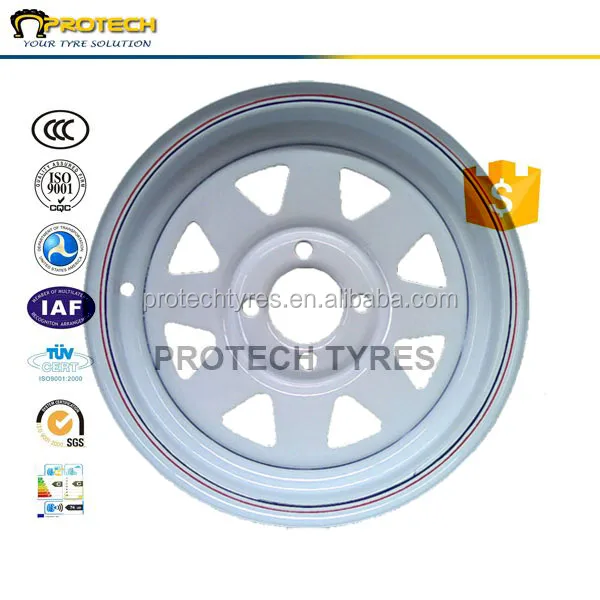 SUNRAYSIA WHITE STEEL WHEEL FOR CAR AND TRAILER