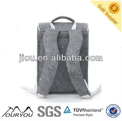 New fashion high quality felt material shoulders laptop backpack