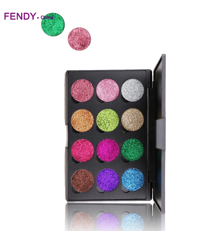 New product pressed glitter eyeshadow palette magnetic pressed glitter eyeshadow DIY private label palette