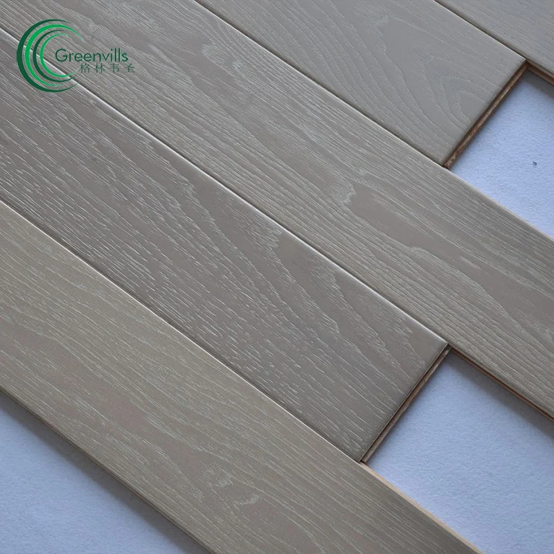 18mm thickness hickory floor brushed limed hickory engineered hardwood flooring high-end