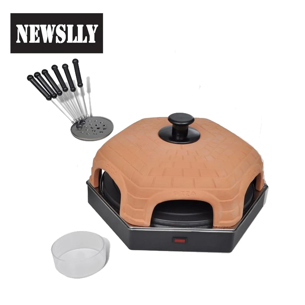Home pizza oven Kitchen Appliance Ceramic cover Electric 6person pizza oven