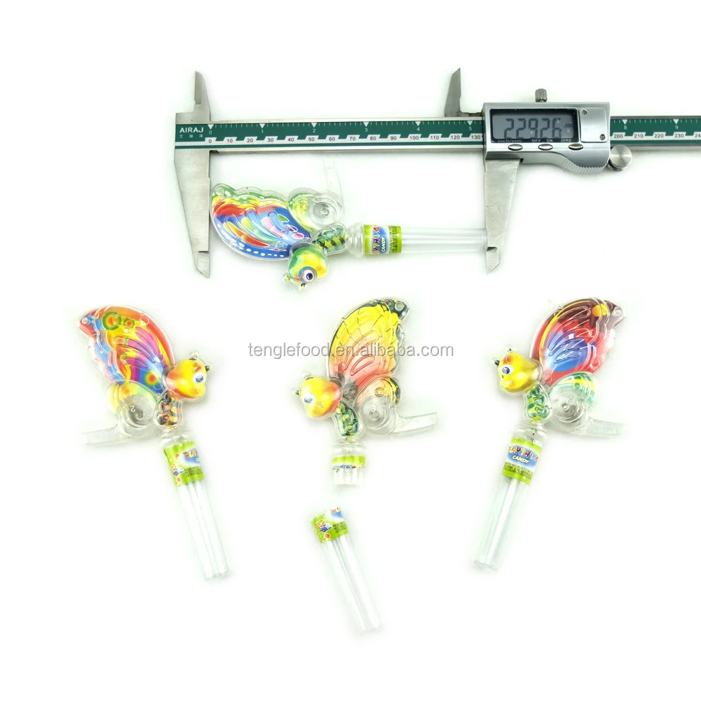 Tray packing cartoon plastic toy butterfly whistle toy candy
