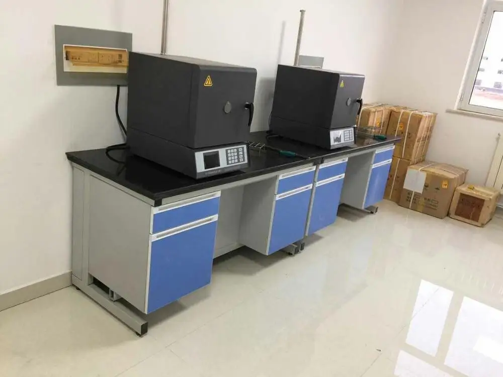 
Steel Wood Laboratory side Table / Steel Electronic Workbenches With Drawers 