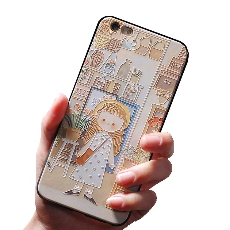 Custom Cute Cartoon 3D Cat Emboss Silicone Mobile Phone Case For iPhone 8 Plus X ,Mobile Phone Accessories