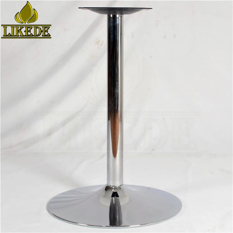 table accessories trumpet base chrome iron steel table base