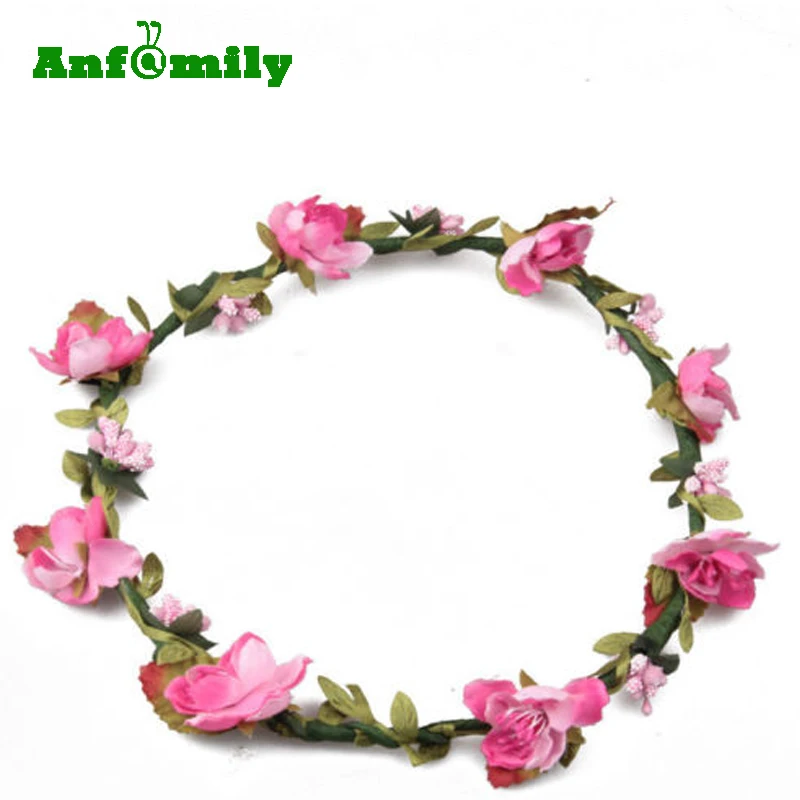Flower Crown Floral Headband Hair Garland Bridal Head Decoration Wedding