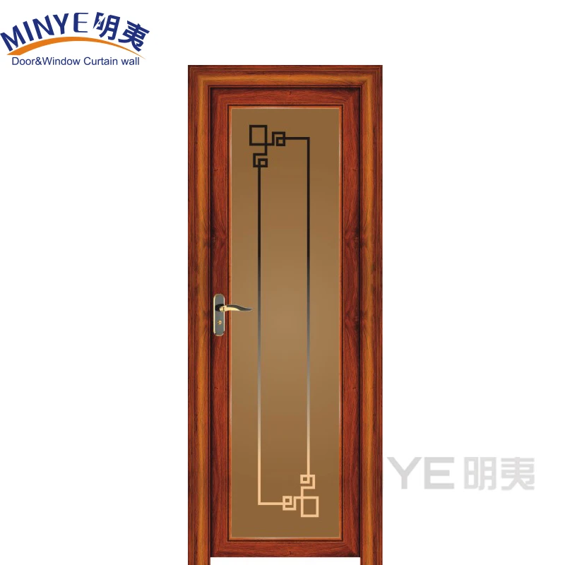 decorative PVC glass door PVC bathroom door interior