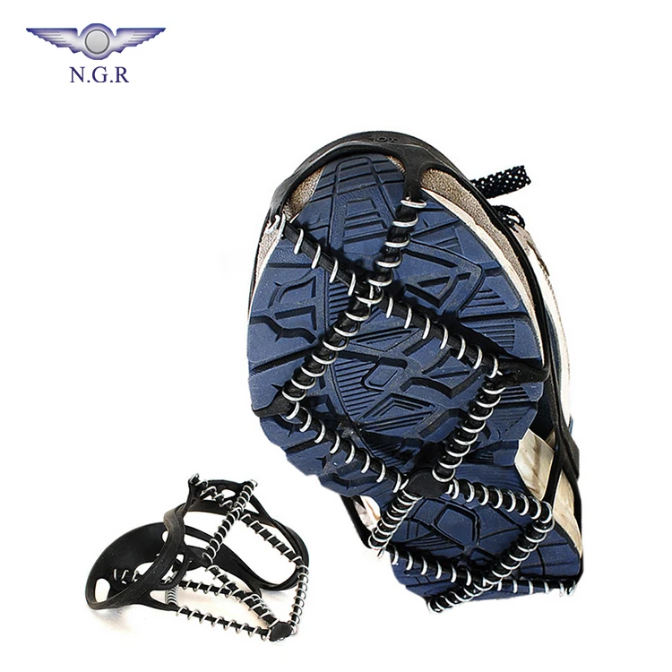 Winter outdoor safety shoes anti-slip rubber snow ice grippers