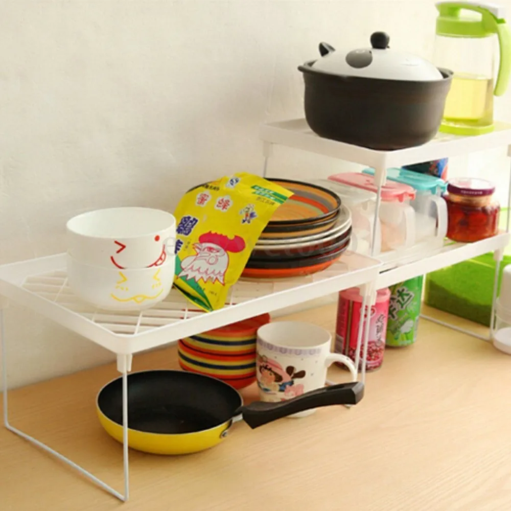 
Folding Shelves Storage Shelf Bathroom Kitchen Rack Space Shelving 