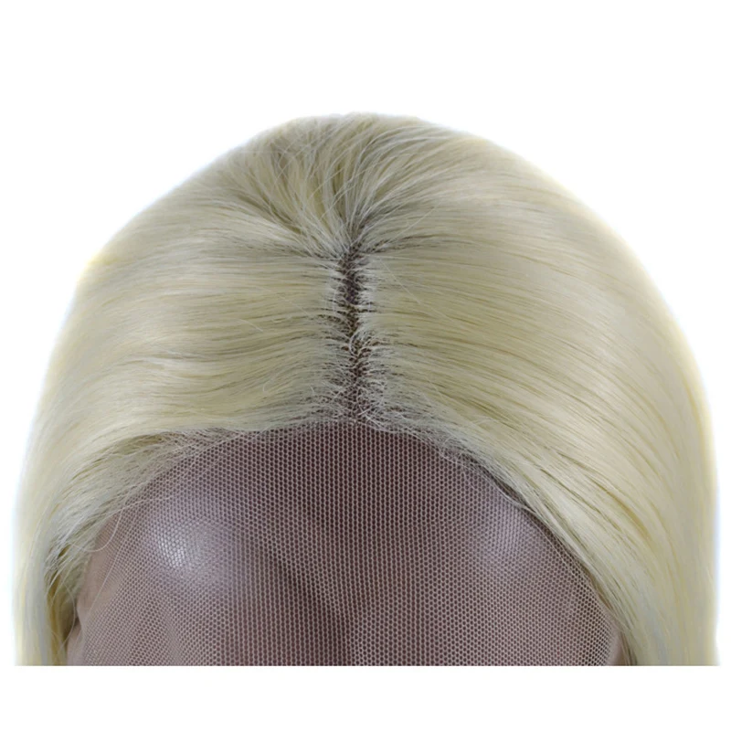 Top Quality Fashion Synthetic Lace Front Wigs Straight Cheap Blonde Heat Resistant Lace Synthetic Wig 250% Density 18-24 Inch