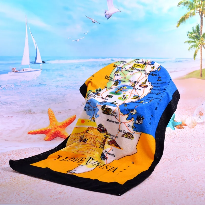 Absorbent Quick Drying Custom Microfiber Square Beach Towel