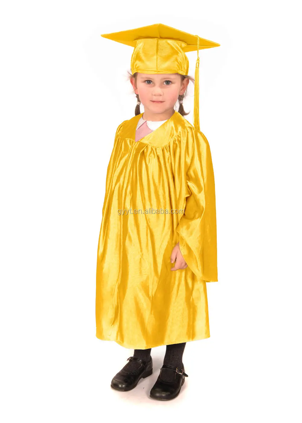 Children Kids Boys Girls Graduation Gown Cloak Cap Hat Fancy Dress Costume