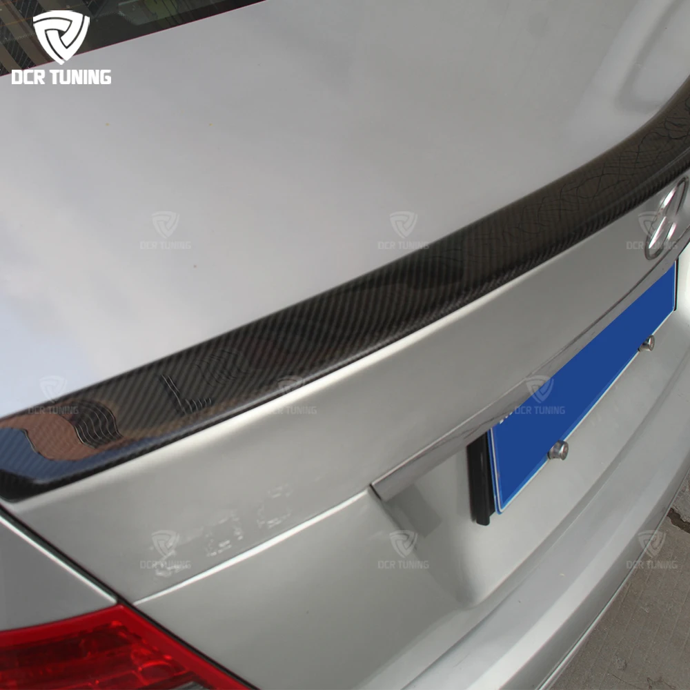 Wholesales Dry Carbon Fiber Rear Spoiler for Mercedes-benz W204 C63 Amg 4-Door Sedan 2007-2014 C Class Trunk Lip Wing A Style