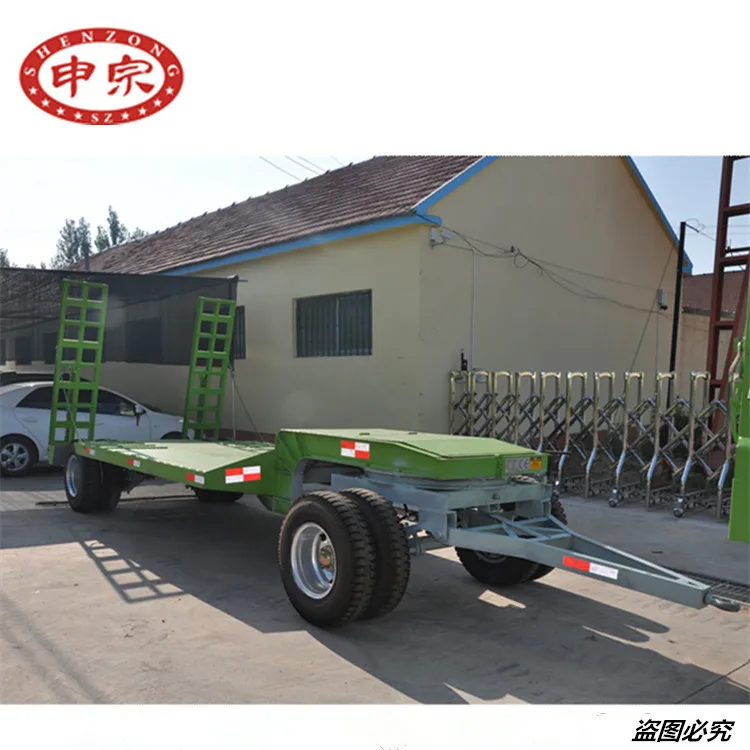 farm tractor transporter 7 ton flatbed excavator full trailer