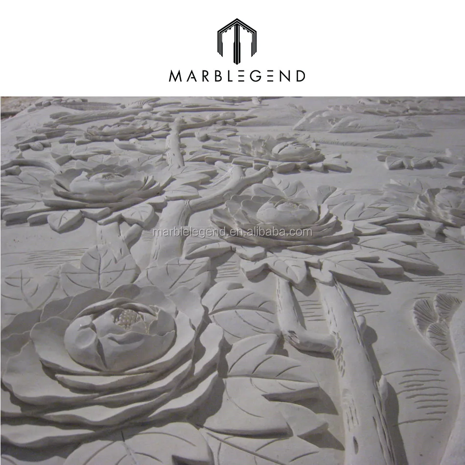 
stone relief flower carving / relief painting 
