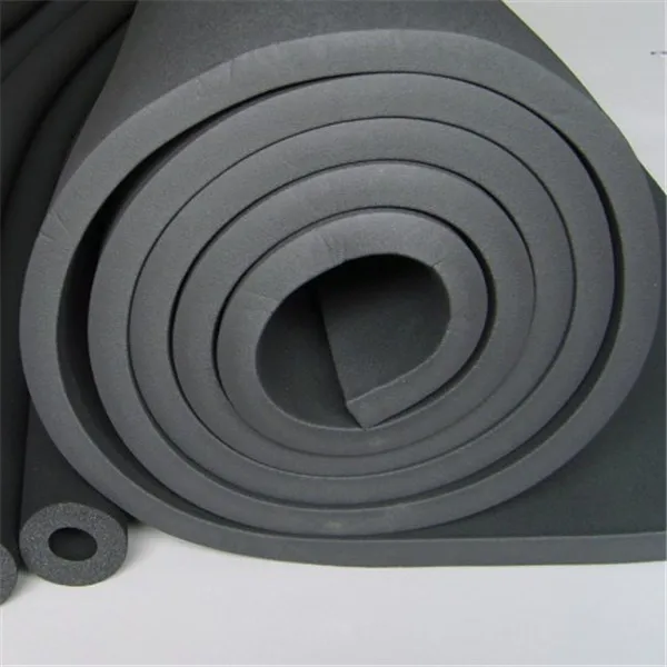fit rubber insulation sheet on central air condition duct