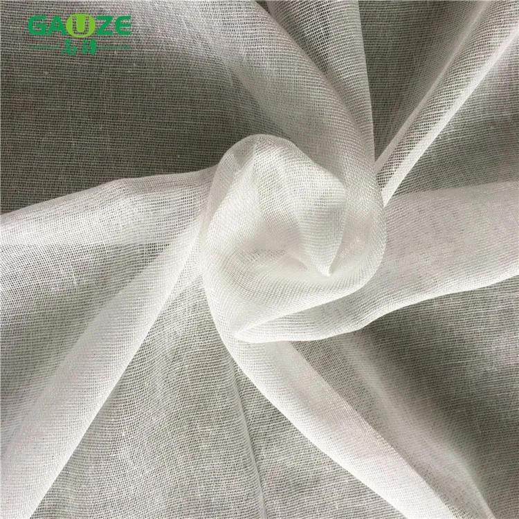 medical dressing 100% Organic Cotton Fabric Large Gauze Rolls Bleached Absorbent Surgical Jumbo Gauze Roll 19*8 Mesh