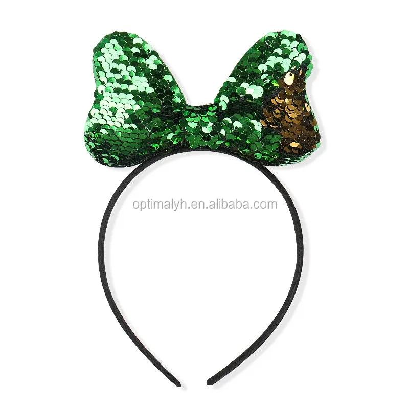 Kids Reversible ear Bow Hairband plastic Headband For Children Girls Hair Accessories