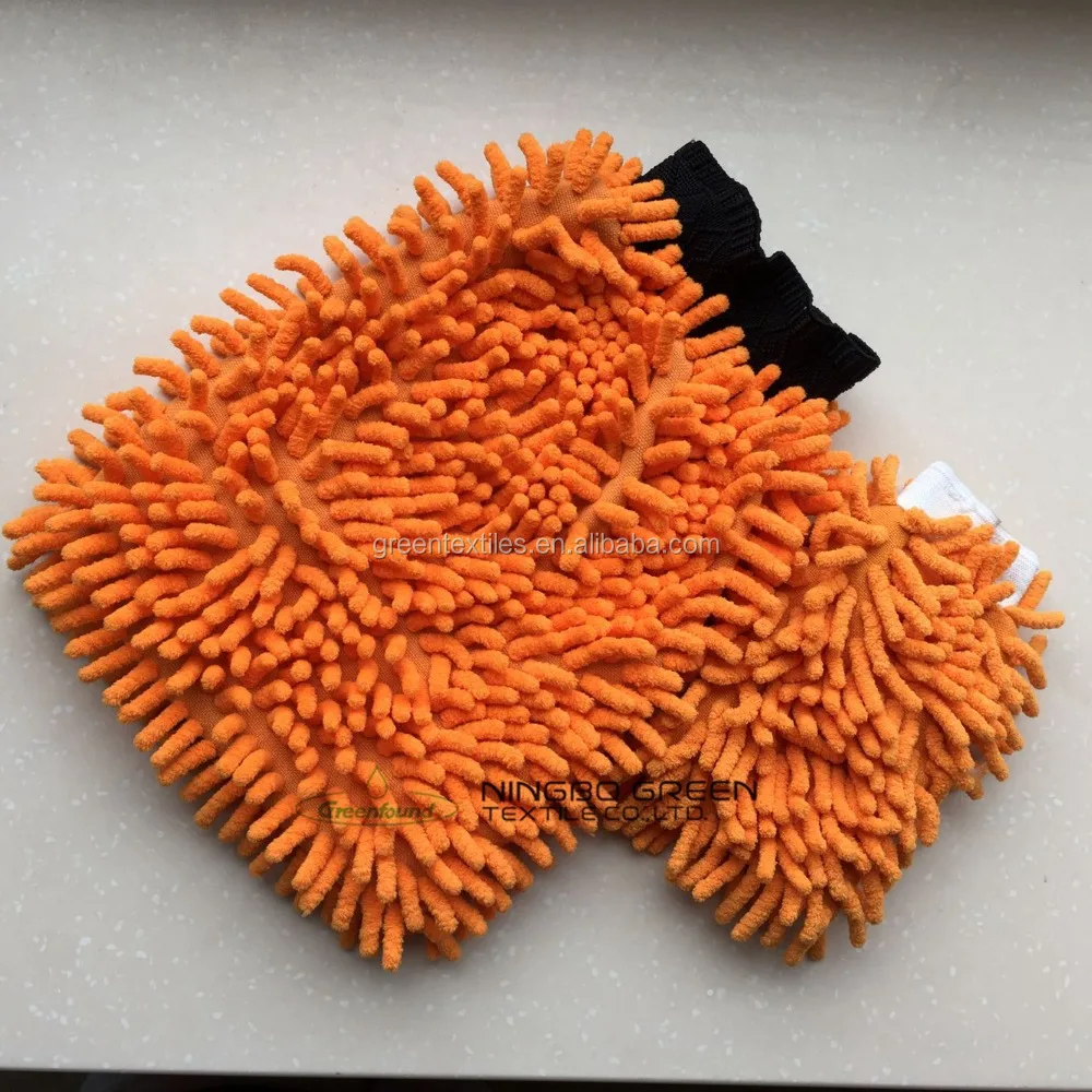 Microfiber Auto Cleaning Mitt Car wash mitt Chenille in Different Size