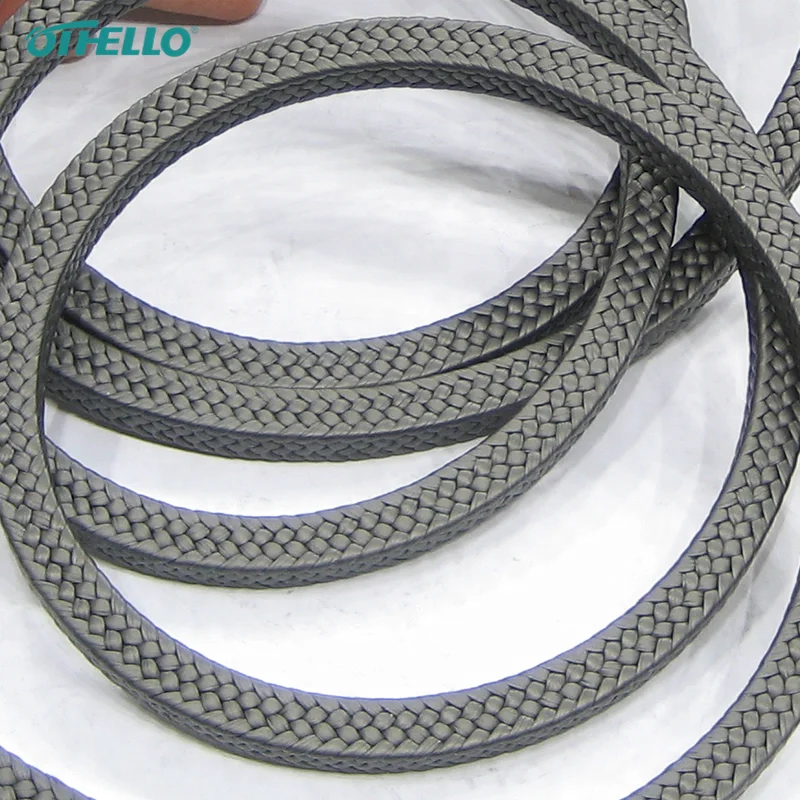 Non Asbestos PTFE Braid packing with oil and graphite