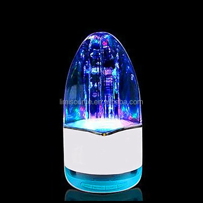 Gift Water Drop Subwoofer Colorful LED Lamp Fountain Water Dance Wireless Music Speaker Support TF Card Stereo Bass