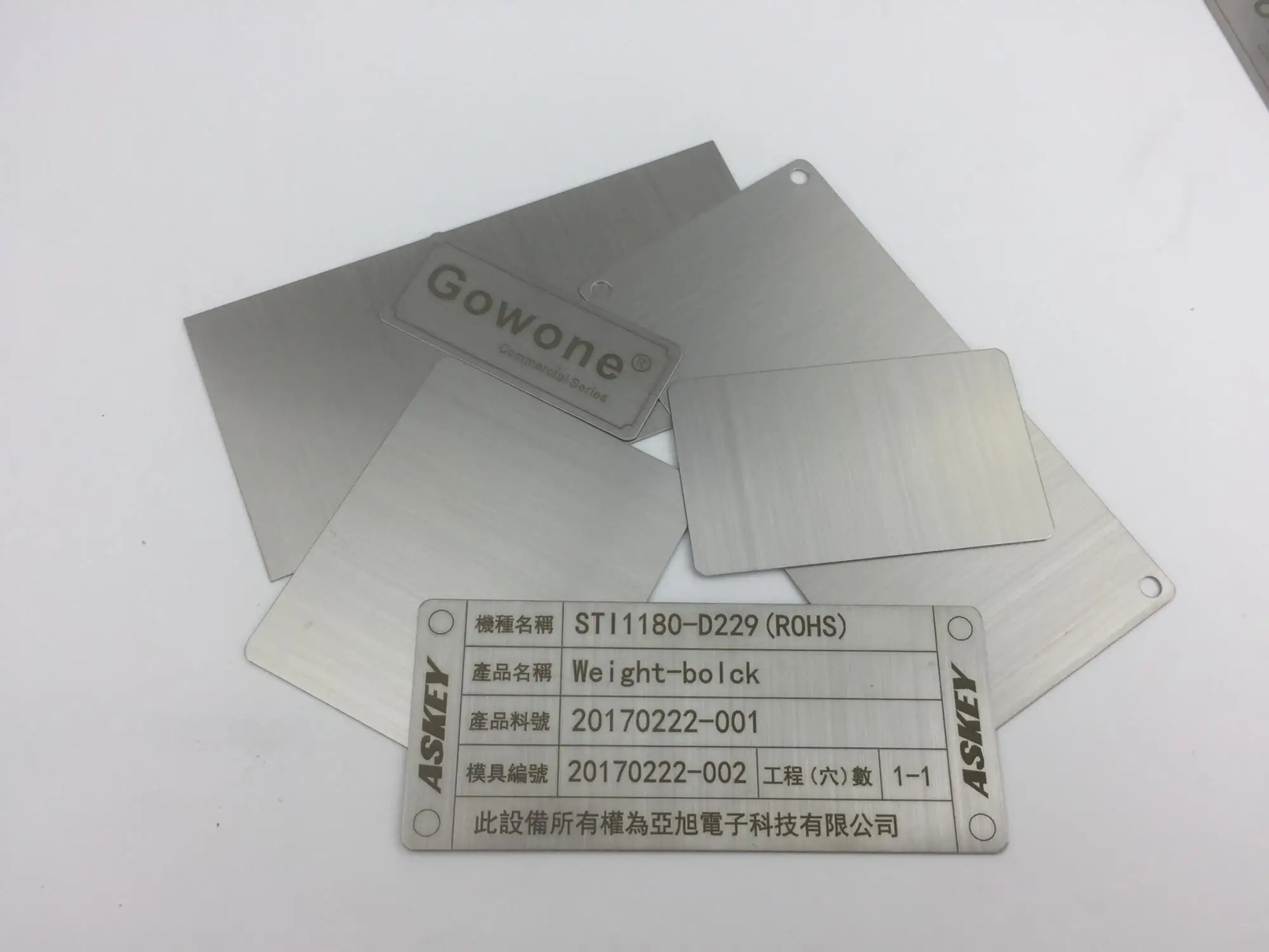 Business Card Sublimation Blank Metal Factory Wholesale High Quality Customized Medal 2 Color Machine Nameplate Cutting Support