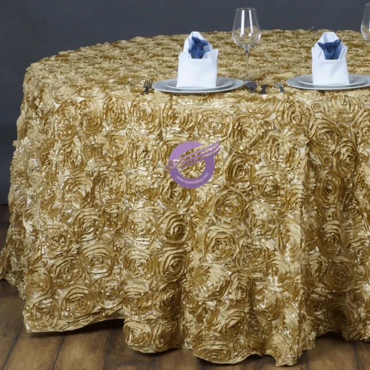MX1805E wedding rosette hand embroidery table cloth