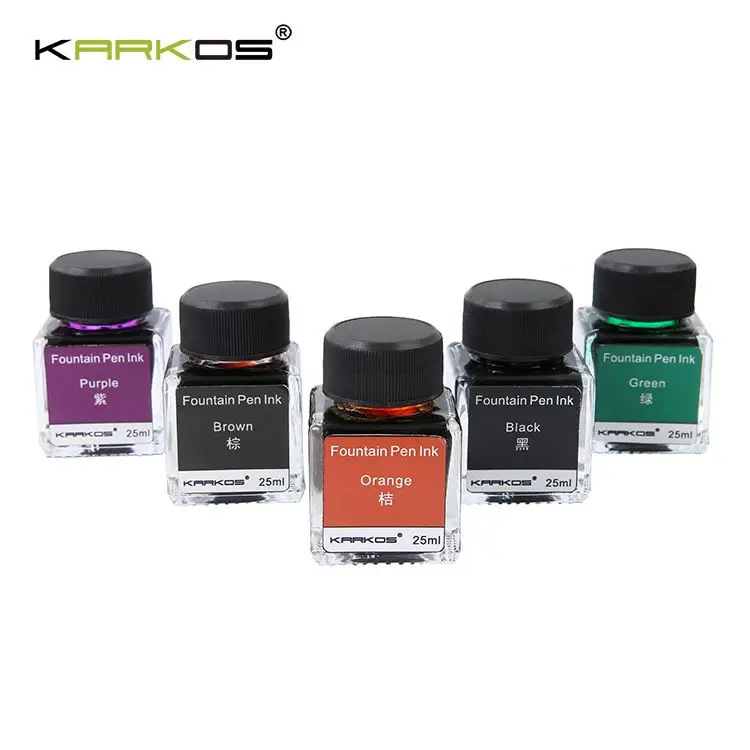 Custom LOGO Glass Dip Pen Writing Ink 10 Colorful Ink for Fountain pen