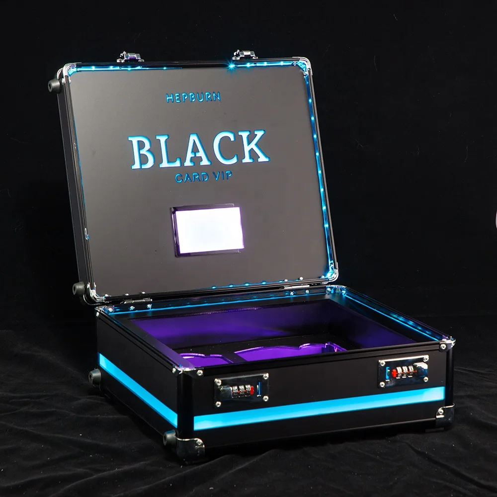 Rodnn 9A08 Custom Club Bar Barset Bottle Glass VIP LED Wine Bottle Display Case