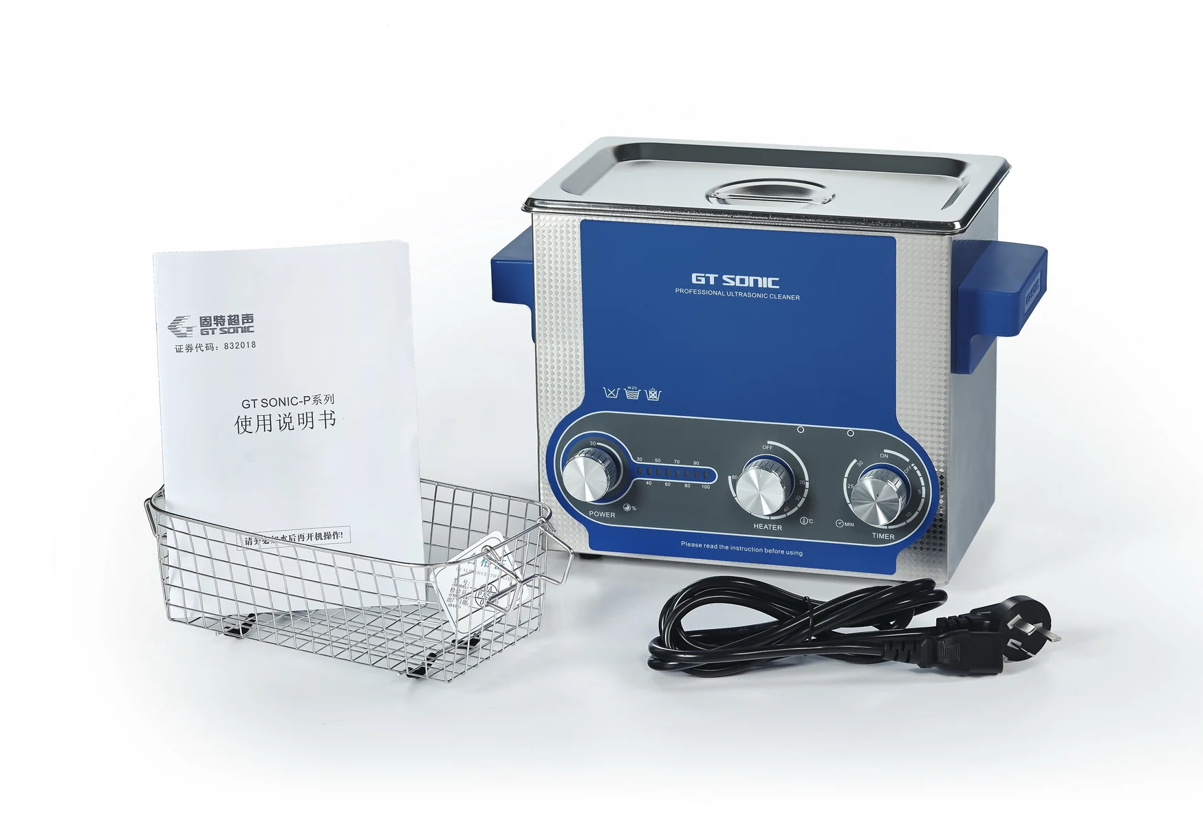 GT SONIC-P3 Industrial Ultrasonic Cleaning Machine Adjustable Power 3 Liter Eletronic for Rust Ultrasonic Cleaner Stainless