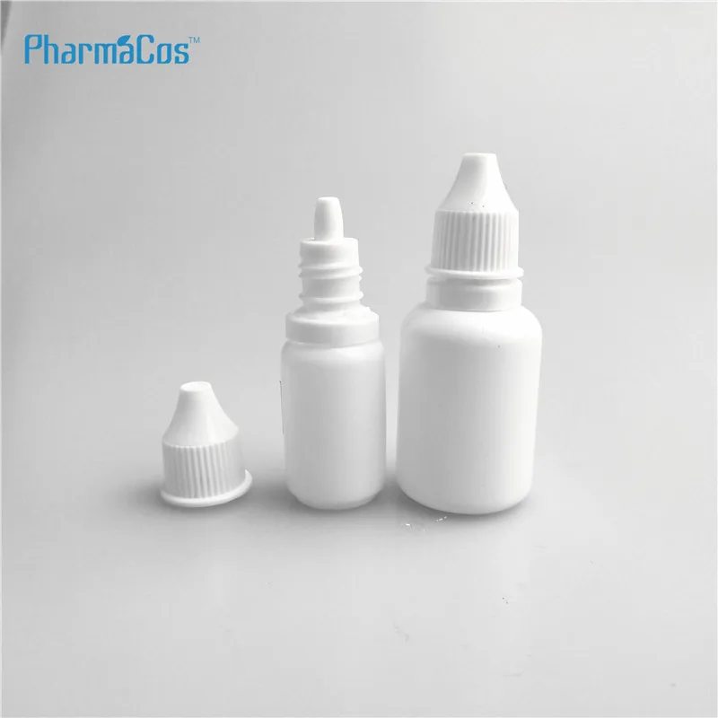 Empty PE Medical Eye Drops Bottle 10ml Plastic Eye Dropper Bottle 20ml with Childproof Cap