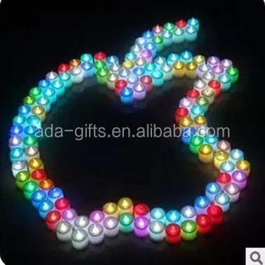 wholesale moving flame led candle colorful night party led candle light