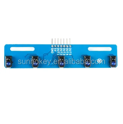 TCRT5000L 5-Way Tracking Sensor Module Infrared Sensor Board TCRT5000 White Black Line Recognition Sensors 74HC14D DIY