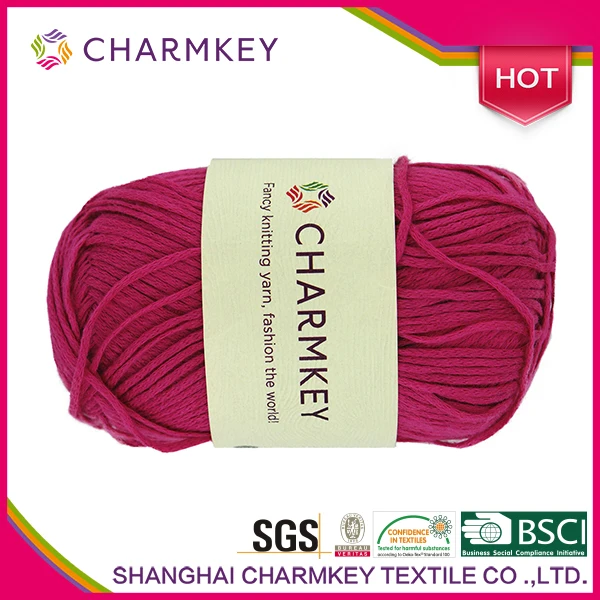 Лидер продаж Charmkey воздушная Бамбуковая пряжа с текстильной пряжей для ручной вязки ковровая
