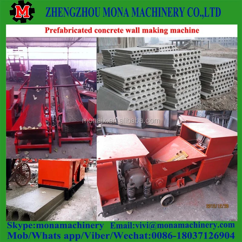 High density concrete floor slab extrusion forming machine with low noise