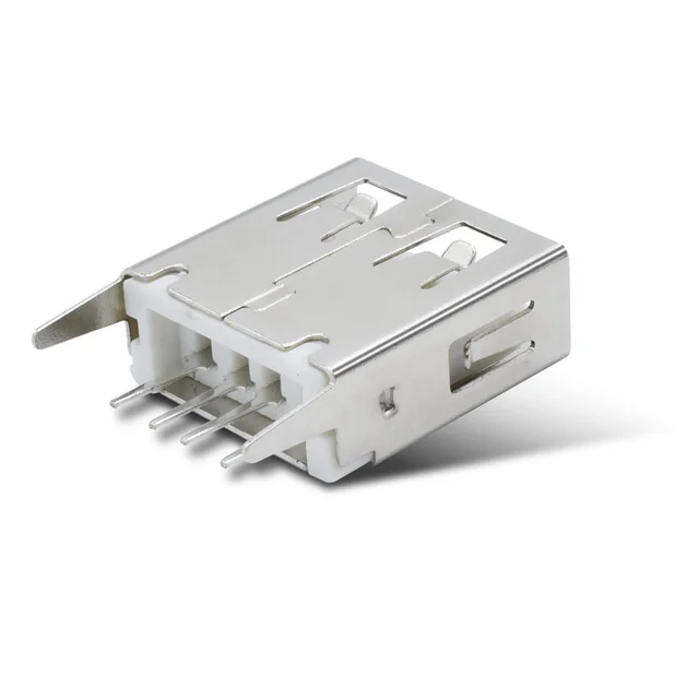 
180 degree type a usb female connector for pcb 4pin vertical usb connector DIP 