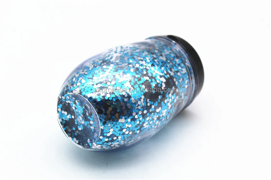 Plastic Confetti Wine Sippy Cups, 10 oz Glitter Stemless Wine Glass, double wall tumbler