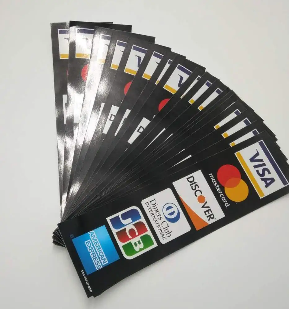 Custom self adhesive visa high quality electronic labels