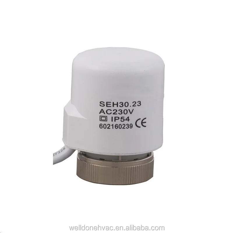 Underfloor Heating System IP54 M30*1.5 Electric Thermal Actuator valve head